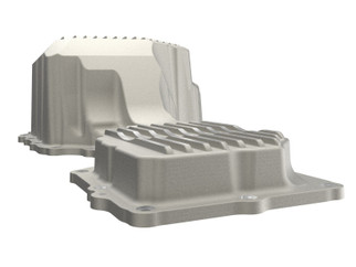 aFe GM Diesel Trucks 17-19 V8-6.6L L5P POWER Street Series Engine Oil Pan Raw w/ Machined Fins