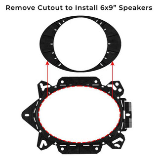 DS18 2015+ Universal OEM Mounting Bracket Cut Out for 6.5in or 6x9in Speaker Chevy/Toyota/Ford