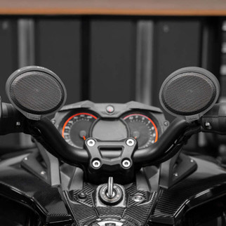 DS18 2.5in Handlebar Mount Speakers Full-Range Amplified Class D USB Port Water Resistant