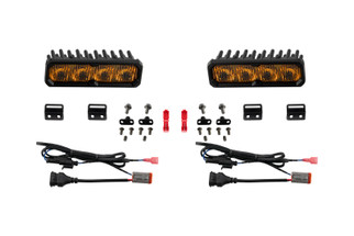 Diode Dynamics 2022-2026 Toyota Tundra Fog SS6 Sport LED Kit Yellow 3000K