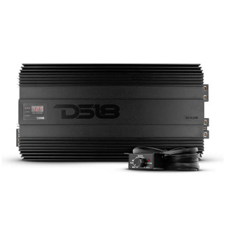 DS18 1-Channel Amp 15000 Burst/0.5ohm 8000/1ohm 4800/2ohm 2500/4ohm Watts RMS w/ Voltmeter Black