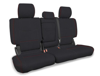 PRP 03-09 Lexus GX470 Rear Bench Cover - Black w/ Red Stitch