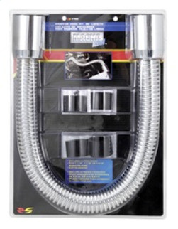 Spectre Magna Kool Radiator Hose Kit 30in W/Chrome End Covers