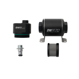 DeatschWerks DWFFR-X 70mm Billet Fuel Filter Regulator - 10 Micron