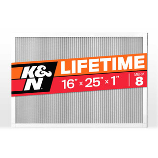 K&N HVAC Filter 16 X 25 X 1 Merv 8