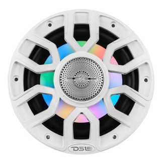 DS18 Marine 6.5in 2-Way 150 Watts RMS 4 ohm Digital LED Lights Bullet Tweeter Covers Included White