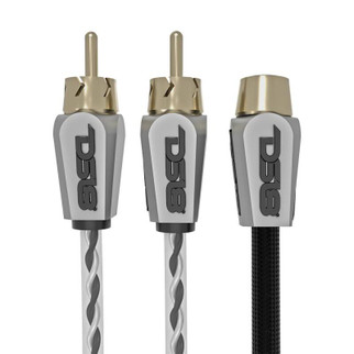 DS18 Level 3 RCA Wire Y Connector 1 Male to 2 Female Black