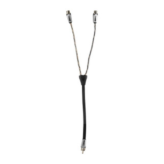 DS18 Level 3 RCA Wire Y Connector 1 Male to 2 Female Black