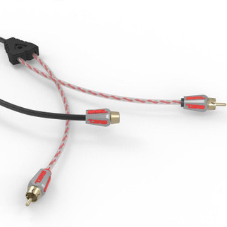 DS18 Level 3 RCA Wire Y Connector 1 Male to 2 Female Black