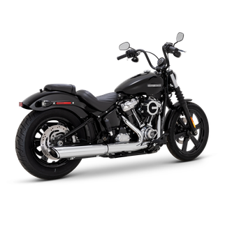 Vance & Hines 2025+ HD Softail Twin Slash 4in Round Chrome Slip-On Exhaust