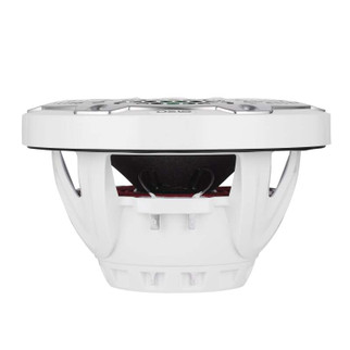 DS18 Hybrid Marine Speaker w/ Driver And RGB LEDs 8in 2-Way 350 Watts RMS 4 ohm White w/ Covers