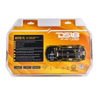 DS18 8-GA Amplifier Install Kit Advance- Yellow