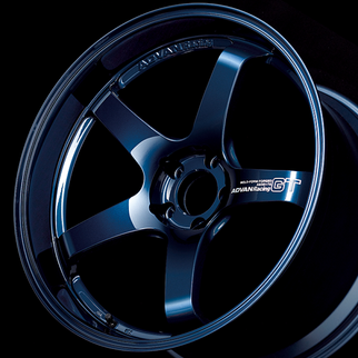 Advan GT Premium Version 21x12.0 / +45 ET / 5x120 / 70.1mm Bore / Racing Titanium Blue and Ring
