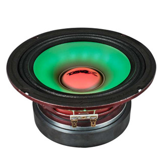 DS18 6.5in 250 Watts RMS 4ohm Mid Range Loudspeaker w/Translucent Dust Cap and Cone w/RGB LED Lights