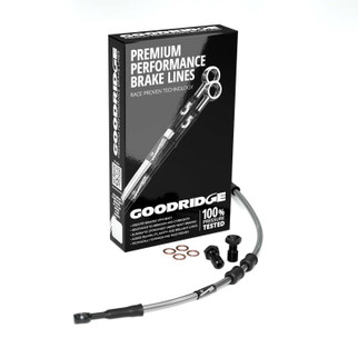 Goodridge 09-16 HD VRSCF +2in Clear Brake Line Kit w/Black Fittings