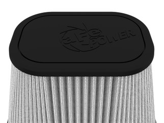 aFe Track Series Intake Pro DRY S Air Filter (6-1/8x4-1/8)IN F x(9-1/4x7-1/4)IN B x(6x4)IN Tx7-1/8IN
