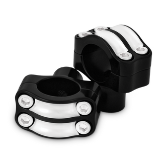 Burly Brand Reaper Riser Clamp 1-1/2in Tall for 1-1/4in Bar, Set - Black Machined