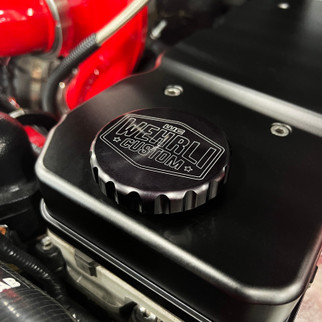 Wehrli 06-18 Cummins WCFab X D&J Precision Billet Valve Cover - Bengal Red