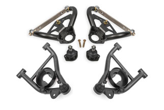 BMR 78-87 GM G-Body Adjustable Upper A-Arms Standard Ball Joint - Black Hammertone