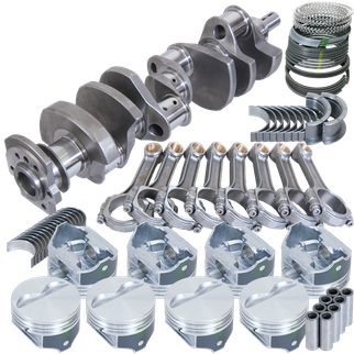 Eagle Chevy 350 1Pc 3.750in Crank 5.700in I-Beam Rod 4.030in Pistons Eagle 168 Tooth FP Bal Assembly