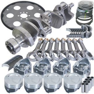 Eagle Chevy 350 1Pc 3.750in Crank 5.700in I-Beam Rod 4.060in Pistons 153 Tooth FP Balanced Assembly