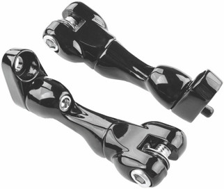 Kuryakyn Adjustable Passenger Peg Mounts for Harley-Davidson Touring and Indian Models Gloss Black