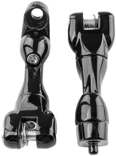 Kuryakyn Adjustable Passenger Peg Mounts for Harley-Davidson Touring and Indian Models Gloss Black