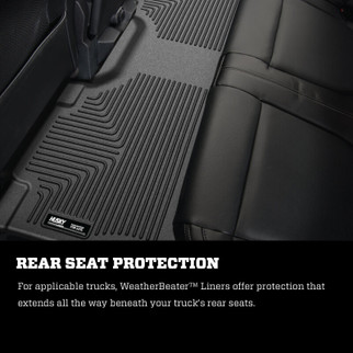 Husky Liners 2024 Toyota Tacoma CC/DC (No Hybrid) Weatherbeater Front & 2nd Seat Floor Liners - Blk