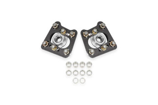 BMR 94-04 Ford Mustang Steel Caster Camber Plates - Black Hammertone