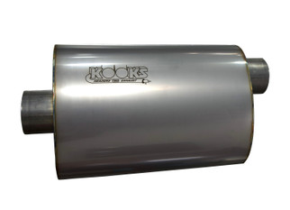 Kooks 2.5in. Oval Center/Offset Muffler 12in. Long Body Stainless Steel
