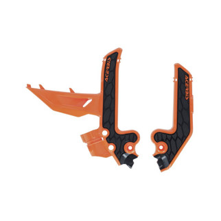 Acerbis 2025 KTM SX85/ GasGas MC85 Frame Guards- X-Grip - 16 Orange/Black