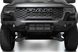 Addictive Desert Designs 25+ RAM 1500 RHO Bomber Front Bumper (20 Inch Lights)
