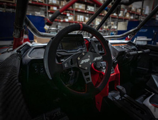 PRP Flat Suede Steering Wheel - Red