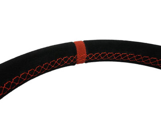 PRP Deep Dish Suede Steering Wheel - Red