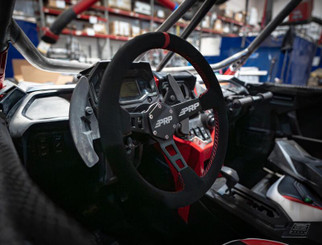 PRP Deep Dish Suede Steering Wheel - Red