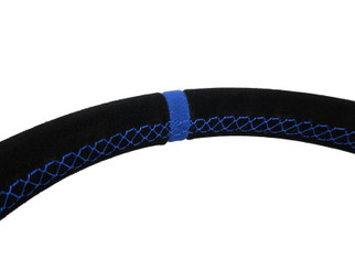 PRP Deep Dish Suede Steering Wheel - Blue