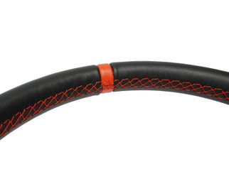 PRP Deep Dish Leather Steering Wheel - Red