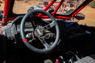 PRP Deep Dish Leather Steering Wheel - Red