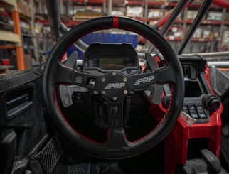 PRP Deep Dish Leather Steering Wheel - Red