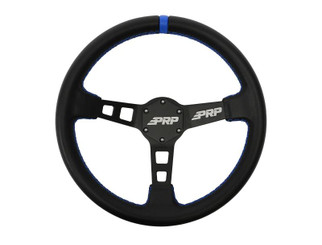 PRP Deep Dish Leather Steering Wheel - Blue