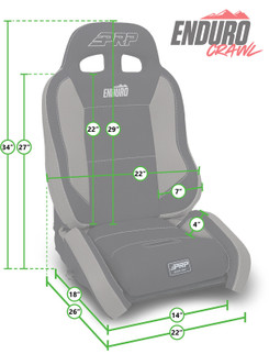 PRP 97-02 Jeep Wrangler TJ Enduro Elite Suspension Seat Crawl Edition - Gray (Pair)