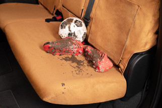Covercraft 2024+ Ford Ranger SuperCrew Carhartt SeatSaver Custom Front Row Seat Covers - Brown