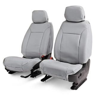 Covercraft 24-25 Ford F250-F550 Leatherette PrecisionFit Custom Front Row Seat Covers - Light Grey