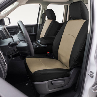 Covercraft 24-25 Ford F250-F550 Endura PrecisionFit Custom Front Row Seat Covers- Tan/Black