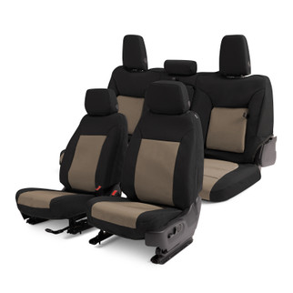 Covercraft 24-25 Ford F250-F550 Endura PrecisionFit Custom Front Row Seat Covers- Tan/Black