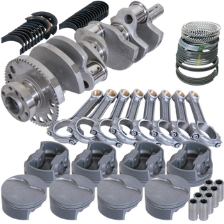 Eagle Chevy LS3 4in 4140 Crank 6.125in 4340 Rods -5.8cc Flat Piston Pro Street Rotating Assembly