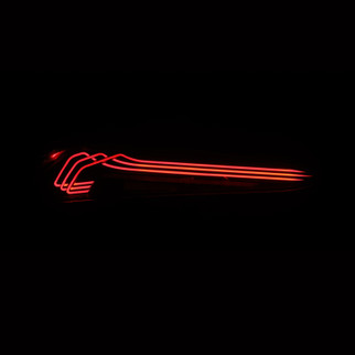 AlphaRex 20-24 Toyota Supra LUXX-Series Laser Style LED Tail Lights Alpha-Black
