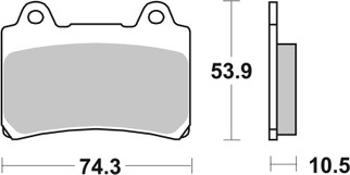Brembo 88-90 Yamaha FZR 400cc Sinter Brake Pad - Front
