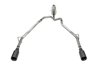 Corsa 25-26 Ram 2.5in Stainless Steel Sport Cat-back, Dual Rear Exit 5.0in Gunmetal Tip
