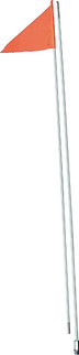 2 Piece Fiber Pole - Straight Mount Safety Flag